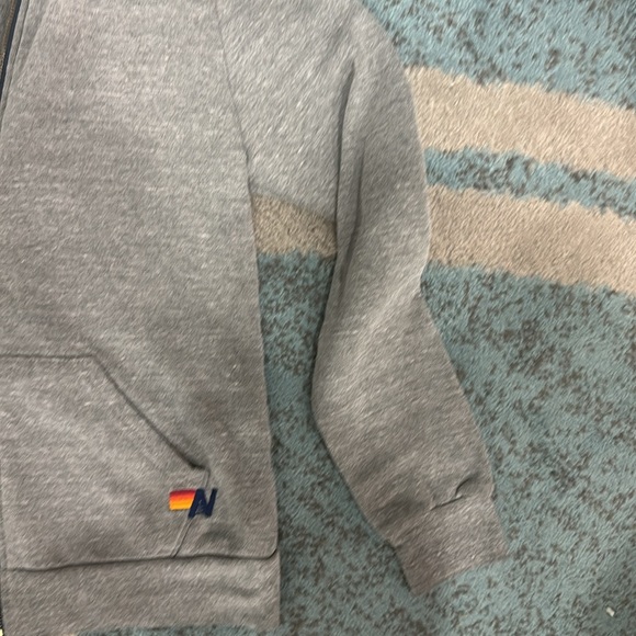 Aviator Nation Heather Grey Lightening Bolt Hoodie.  Sz Small - Picture 6 of 14